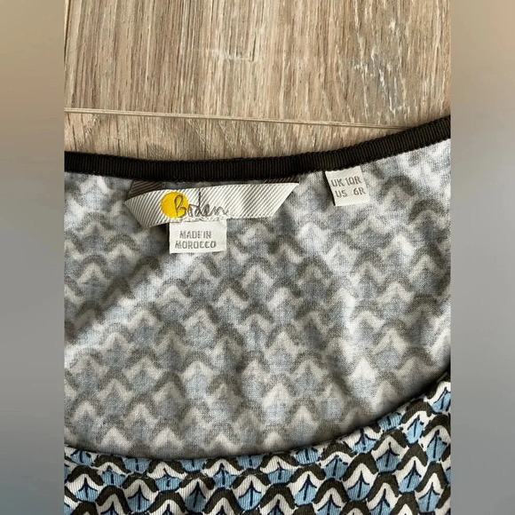 Boden Women’s Amelie Jersey Dress Heron Blue Short Sleeves - Size 6 - Picture 4 of 9